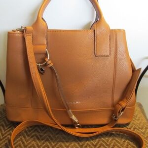 Beautiful, NEW Tahari "Ring Ding" Satchel Bag Camel with Shoulder Strap Option